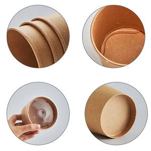 Tốt bán 8oz 12oz dùng một lần không thấm nước súp bồn Kraft tông súp <span class=keywords><strong>container</strong></span> cho lấy đi - Product Image 3