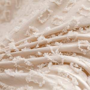 3 Piece Jacquard Tufted Geometric Crib Bedding Set Includes Skirt <b>Blanket</b> and Sheet - Product Image 5