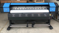 Printer UV Roll ke Roll 1.6m pencetak UV LED komersial stabilitas tinggi XP600 dan DX5 kepala cetak untuk pencetakan Flex dan tabung
