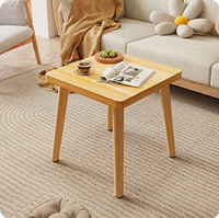 Table basse carrée en bois moderne et durable pour appartement, salon, chambre à coucher