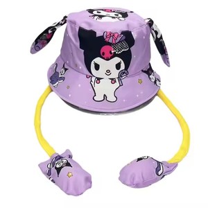 Topi Bucket anak-anak, topi ember musim panas, telinga bergerak kartun kelinci, perlindungan terik matahari, topi ember Pikachu untuk anak-anak - Product Image 4