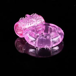 Anillo vibrador de cristal fino de larga duración para hombres, condón de roca de mariposa, producto sexual para hombres - Product Image 6