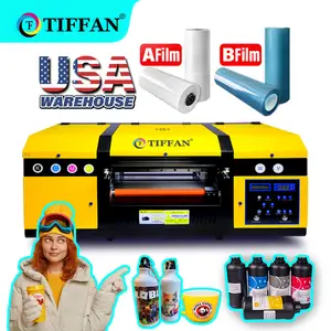 A3 UV dtf Sticker máy in con lăn xi lanh UV tất cả trong một dtf Máy in A3 + 30cm xp600 UV dtf Máy in A3 30cm với Laminator