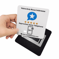 Plaque NFC de luxe personnalisée pour avis et réseaux sociaux avec affichage de code QR, en acrylique, Plaques/Étiquettes/Autocollants NFC