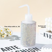 Neue Diamantverzierte Wimpernreinigungsflasche mit Gebogenem Ausgießer und Nagelkunst-Reinigungshilfe, 250 ml, Hergestellt in China