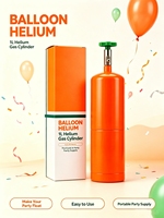 Bouteille de gaz hélium portable WMT en acier de 1L avec pression de 26 bars et buse pour kit de ballons