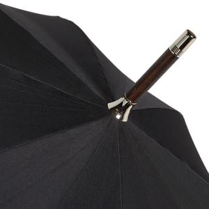 <span class=keywords><strong>Beau</strong></span> tissu de pongé noir à la mode, poignée en bois d'érable, parapluies droits pour hommes, regenschirm - Product Image 3