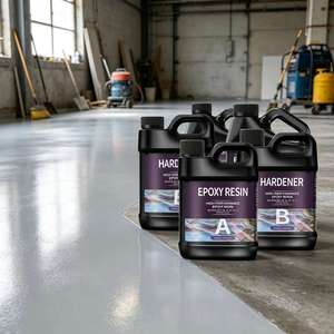 Indoor Outdoor Epoxy Resin Floor <b>Paint</b> 3:1 Mix Ratio Anti-Scratch Waterproof Self-Leveling <b>Coating</b> for Cement Base - Product Image 1