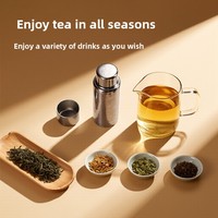 Tasse isotherme en titane pur épaissi – Mug portable avec infuseur à thé, design moderne et minimaliste, maintien thermique 6-12 heures, livré en coffret cadeau