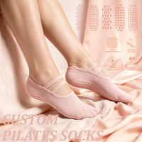 Chaussettes de yoga et de Pilates pour femmes, douces pour la peau, flexibles pour l'entraînement, avec logo, imprimé artistique, personnalisables