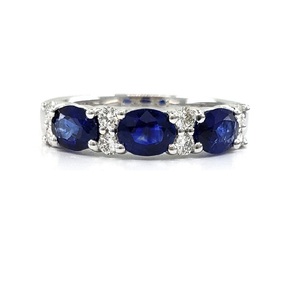 Bijoux sur mesure, logo personnalisé, meilleure qualité, or jaune massif 14 carats, diamant naturel, pierre de couleur, saphir, bague en grappe pour femme - Product Image 1