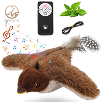 Juguetes Automáticos para Gatos, Pájaros que Chirrían, Recargables, Interactivos, Juguete de Ejercicio para Gatos, Pájaro Realista, Juguete de Peluche Eléctrico