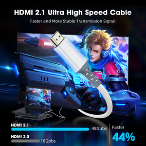 Câbles <span class=keywords><strong>HDMI</strong></span> haute vitesse 8K60HZ 4K120HZ câble <span class=keywords><strong>hdmi</strong></span> vers <span class=keywords><strong>hdmi</strong></span> en alliage d'aluminium 1m 2m <span class=keywords><strong>3m</strong></span> 5m 7m cordon <span class=keywords><strong>blanc</strong></span> - Product Image 2