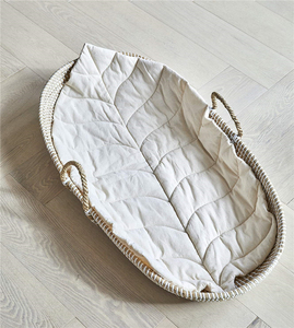 Wholesale Seagrass Baby Toy <strong>Basket</strong> Gift Toys <strong>Moses</strong> Set Straw Cotton <strong>Baskets</strong> <strong>Grey</strong> Storage Changing Pad Corn Rattan Change Rope - Product Image 5