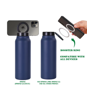 Botella de Agua Personalizada con Logotipo, Tapa Magnética Magsafe con Pajita Abatible y Soporte para Teléfono, Termo para Bebidas para iPhone con Patente Pendiente - Product Image 4