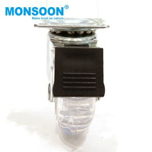 MONSOON 2/3 polegada Móveis rodízio rodas trole substituição bloqueio interno giratória PU roda rodízio móveis para móveis - Product Image 3