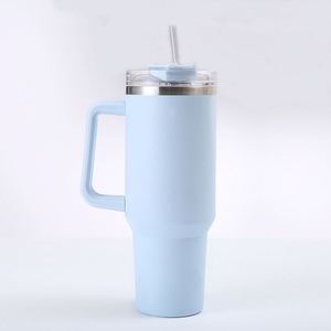 40oz H1.0 Handle Car Travel Mug Vacuum Tumbler Lid Straw Non-Slip OEM ODM Custom Design - Product Image 6