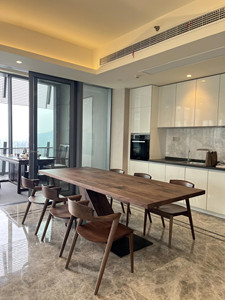 Table <span class=keywords><strong>à</strong></span> manger carrée en chêne massif de style moderne avec un design élégant, écologique, pour <span class=keywords><strong>la</strong></span> maison, l'appartement, l'<span class=keywords><strong>hôtel</strong></span> et <span class=keywords><strong>la</strong></span> restauration - Product Image 4