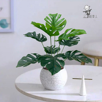 Prix de gros usine Plante artificielle en plastique type Tortue de Jardinière en bambou à feuilles très réalistes, durable, pour bureau, Thanksgiving