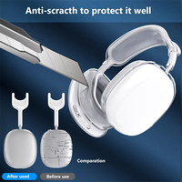 Étui pour écouteurs Airpods Max 3 en 1, transparent, antichoc, design luxueux, protection pour écouteurs pour Airpod Max