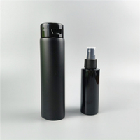 Empty100ml Bouteille de pulvérisation de brouillard Bouteilles de pulvérisateur en plastique rondes noires mates pour cosmétique