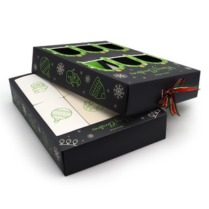 Christmas Paperboard Gift <b>Box</b> Rigid Paper <b>Box</b> Embossed Holiday <b>Candy</b> Chocolate Packaging Custom Print - Product Image 3