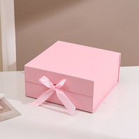 Caja de Regalo Magnética Plegable Cuadrada Moderna con Tapa Abatible y Cinta para Envolver Regalos del Día de San Valentín, Venta al Por Mayor