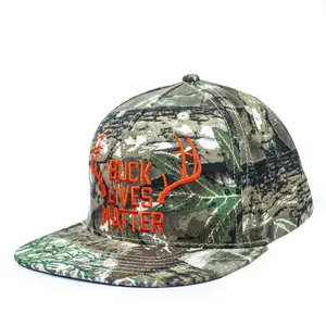 Customize Personalized Hats Camouflage Snapback Hat Flat Visor Baseball Hat Cap With Embroidery Logo