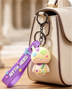 Porte-clés en métal de la collection Hero, <span class=keywords><strong>figurine</strong></span> de dieu égyptien Kawaii, symbole de créature chevalière, breloque de personnage cool, pendentif pour sac à dos, cadeau - Product Image 3