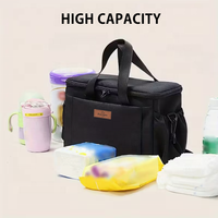 Sac à bandoulière compact, durable, léger, imperméable, pliable, portable, motif lettres, fermeture éclair, polyester