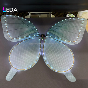 LEDA Romantic <b>Blue</b> Bionic Butterfly Wedding Decoration Automatic Flying Butterfly <b>Led</b> <b>Lights</b> Beautiful Artificial butterfly - Product Image 3