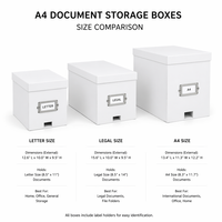 Boîte de rangement de documents A4 blanche à fermeture magnétique, en carton rigide, avec logo personnalisé, pour l'organisation du bureau, cadeau d'entreprise, vente en gros