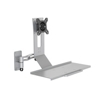 Nouvelle station de travail murale complète avec bras réglable, support VESA et plateau porte-clavier pour moniteur