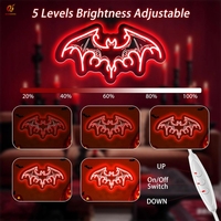 RICHSHINING Décoration Murale Crâne Mexicain Jour des Morts, Lumière Néon LED Araignée Fantôme, Enseigne Néon RGB Dimmable pour Fête d'Halloween