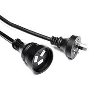 Australien AS/NZS 3112 3-poliges Stecker-zu-Buchse Verlängerungskabel-Set 3-adrig 0,75mm² PVC 250V 10A AU-Stecker Stromkabel