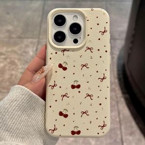 เคสโบว์สำหรับ <span class=keywords><strong>iPhone</strong></span> 16 Pro Max เคส <span class=keywords><strong>iPhone</strong></span> 11 15 <span class=keywords><strong>12</strong></span> <span class=keywords><strong>13</strong></span> 14 Pro Max 14 Plus กันกระแทก TPU ลายโบว์เชอร์รี่น่ารัก - Product Image 4