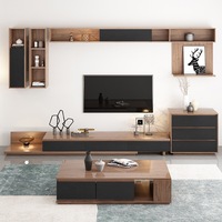 Meubles de salon modernes polyvalents et pratiques pour appartements et hôtels : Meuble d'appoint, table basse et meuble TV avec rangement