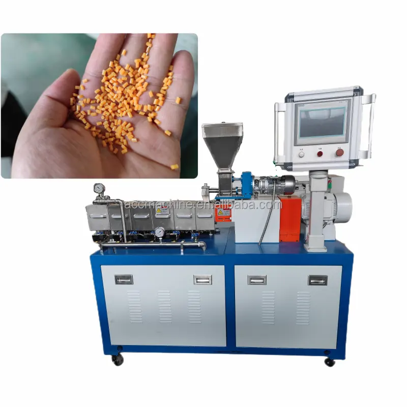 plastic pelletizer for laboratory extruder Twin Screw Plastic Granules granulation machine