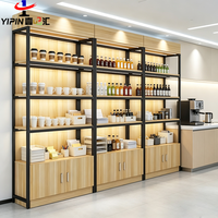 Vitrine murale personnalisée avec logo, armoire de rangement inférieure verrouillable pour produits de beauté, cosmétiques, présentoir mural pour la vente au détail