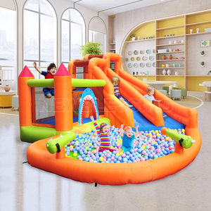 Château gonflable d'extérieur Babi au design le plus récent, personnalisable en gros, avec piscine à balles, en stock NB-93022 Moonwalk B - Product Image 3