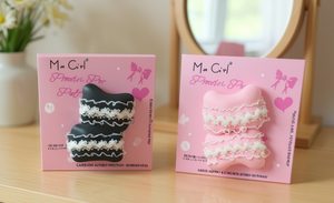 Éponge en mousse Ma Girl en forme de cœur, style doux, pour femmes, usage quotidien, pinces à cheveux, emballage en carton - Product Image 2