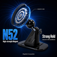 Support de téléphone magnétique N52 pour tableau de bord de voiture, étanche, réglable à 360°, adhésif, antivol, anticorrosion, personnalisable en usine