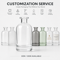Bouteille diffuseur d'arômes en verre cylindrique de luxe vide de 100 ml avec bouchon en liège pour le stockage d'huiles essentielles et de liquides parfumés
