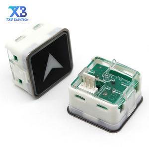 Bouton poussoir d'ascenseur carré rouge au design moderne PB-12 en plastique certifié ISO9001 pour hôtels et hôpitaux - Product Image 5