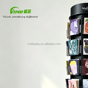 360° Rotating Greeting Card <b>Display</b> <b>Rack</b>, Multi-Pocket Floor Standing Spinner <b>Display</b>, <b>Display</b> Spinner - Product Image 4