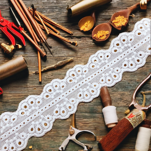 Hilo de Encaje 100% Algodón Soluble en Agua para Ropa Infantil, Manualidades, Regalos, Bolsas y Zapatos - Suministro Inmediato - Product Image 3