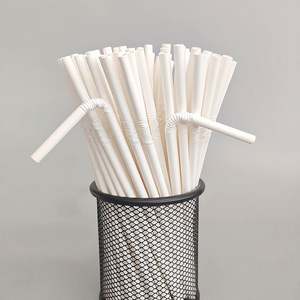 Pailles en papier recyclé pliables, biodégradables, jetables, emballées individuellement pour les jus et les boissons, à utiliser dans les restaurants et les cafés - Product Image 3