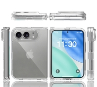 Casing HP Grosir Mewah Transparan Bahan TPU, Pelindung Anti Benturan untuk iPhone Duo
