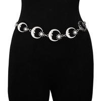 Chaîne de taille unisexe en alliage de zinc avec perles tournesol, style européen et américain, accessoire de robe réglable