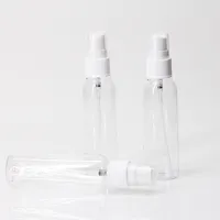 थोक स्टॉक 60ml स्पष्ट पीईटी प्लास्टिक स्प्रे की बोतल हाथ प्रक्षालक पंप स्प्रेयर बोतल